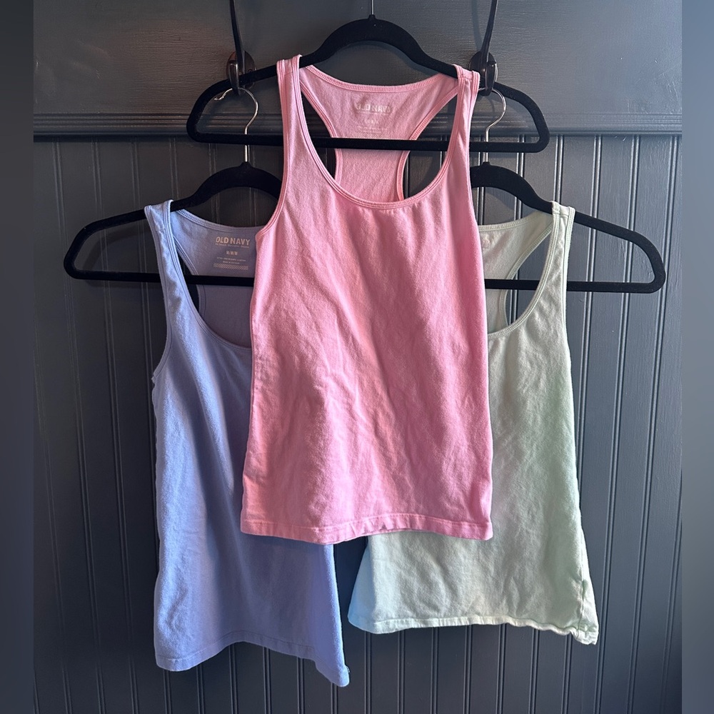Old Navy Women's Tank Tops - Soft Pastels Trio